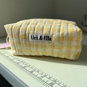 Alex & Ella Yellow gingham Cosmetic Bag